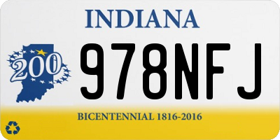 IN license plate 978NFJ