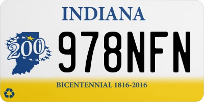 IN license plate 978NFN