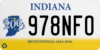 IN license plate 978NFO