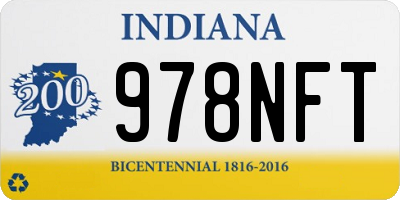 IN license plate 978NFT
