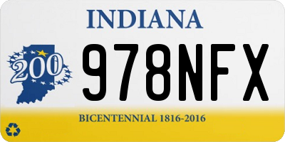 IN license plate 978NFX