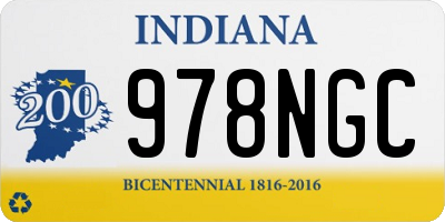IN license plate 978NGC