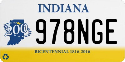 IN license plate 978NGE