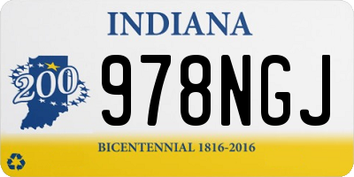 IN license plate 978NGJ