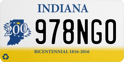 IN license plate 978NGO