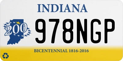 IN license plate 978NGP