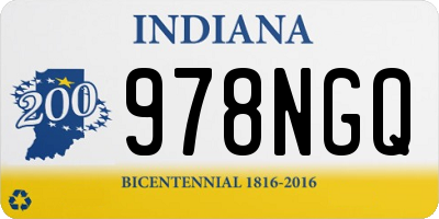 IN license plate 978NGQ