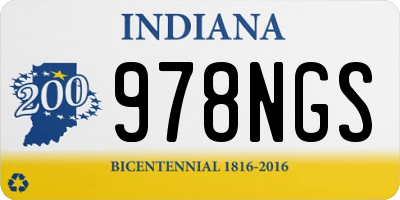 IN license plate 978NGS