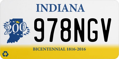 IN license plate 978NGV