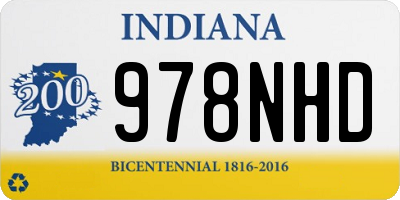 IN license plate 978NHD