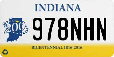 IN license plate 978NHN