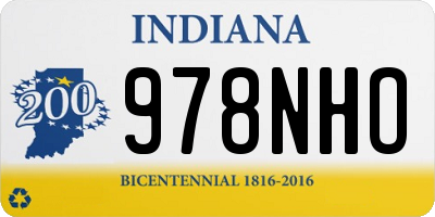 IN license plate 978NHO