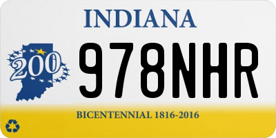 IN license plate 978NHR