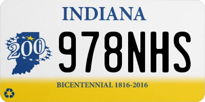 IN license plate 978NHS