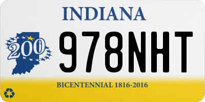 IN license plate 978NHT