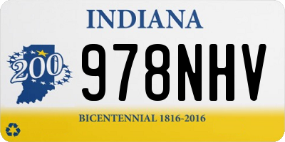IN license plate 978NHV