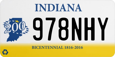 IN license plate 978NHY
