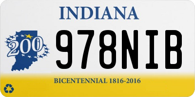 IN license plate 978NIB