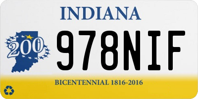 IN license plate 978NIF