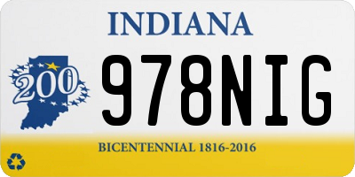 IN license plate 978NIG