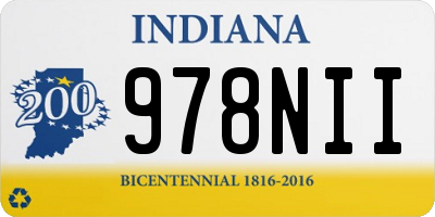 IN license plate 978NII