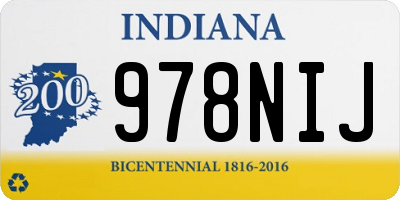 IN license plate 978NIJ