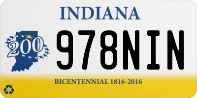 IN license plate 978NIN