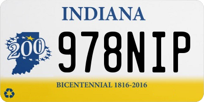 IN license plate 978NIP