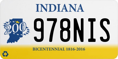 IN license plate 978NIS