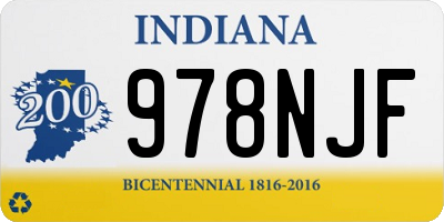 IN license plate 978NJF