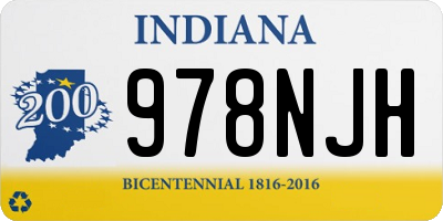 IN license plate 978NJH