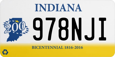 IN license plate 978NJI