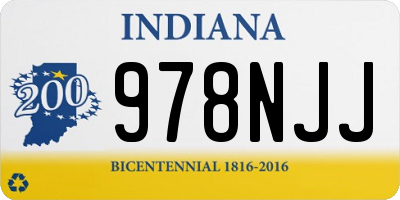 IN license plate 978NJJ