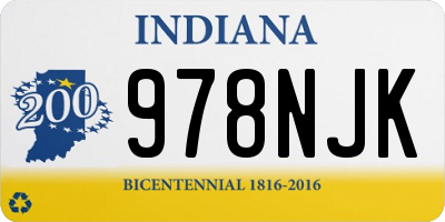 IN license plate 978NJK