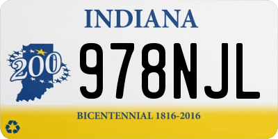 IN license plate 978NJL