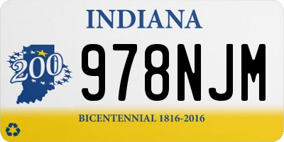 IN license plate 978NJM