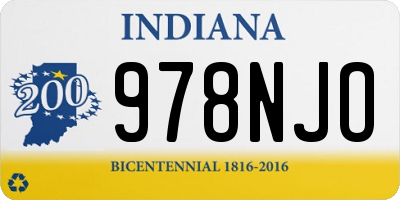 IN license plate 978NJO