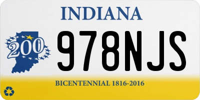 IN license plate 978NJS
