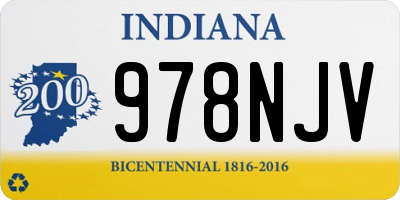 IN license plate 978NJV
