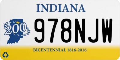 IN license plate 978NJW