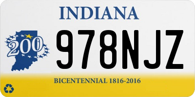 IN license plate 978NJZ