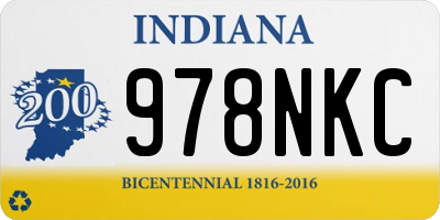 IN license plate 978NKC