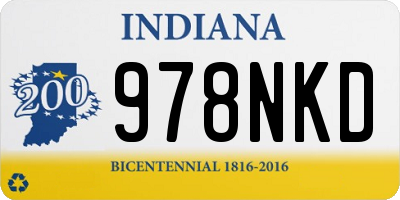 IN license plate 978NKD