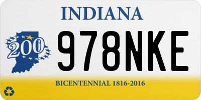 IN license plate 978NKE