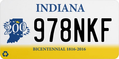 IN license plate 978NKF