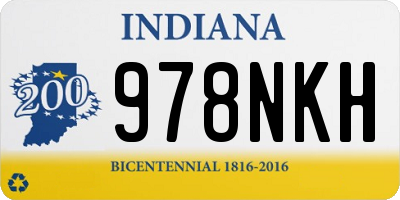 IN license plate 978NKH
