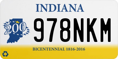 IN license plate 978NKM