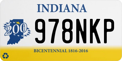 IN license plate 978NKP