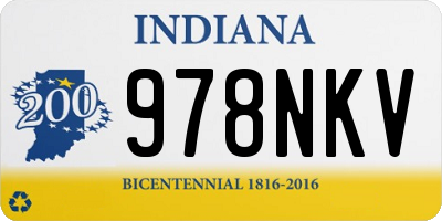 IN license plate 978NKV