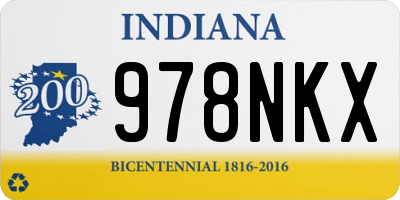 IN license plate 978NKX
